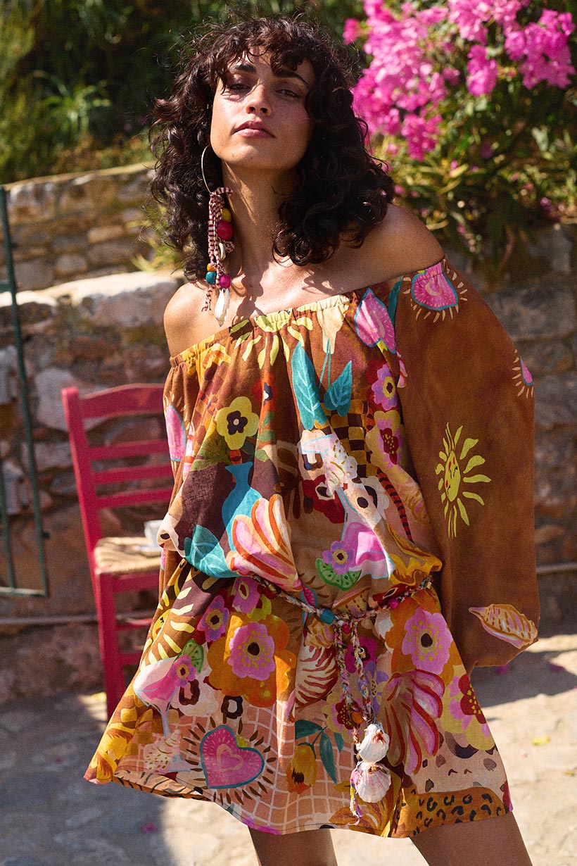 SPELL • VENUS RISING Birth of Venus Tunic Dress-The Shop Laguna Beach