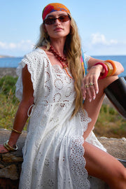 SPELL • VENUS RISING Yaya Lace Kaftan Dress-The Shop Laguna Beach