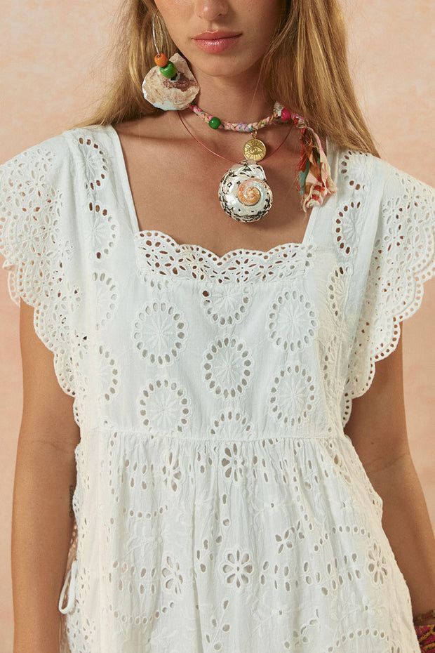 SPELL • VENUS RISING Yaya Lace Kaftan Dress-The Shop Laguna Beach