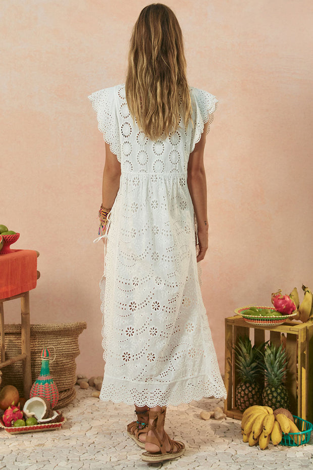 SPELL • VENUS RISING Yaya Lace Kaftan Dress-The Shop Laguna Beach