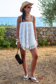 SPELL • VENUS RISING Yaya Lace Scarf Mini Dress-The Shop Laguna Beach