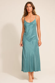 SUMMER OF 78 Camille Cupro Slip Dress-The Shop Laguna Beach