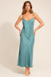 SUMMER OF 78 Camille Cupro Slip Dress-The Shop Laguna Beach