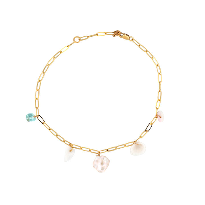 MAY MARTIN Playa Shell Charm Anklet-The Shop Laguna Beach