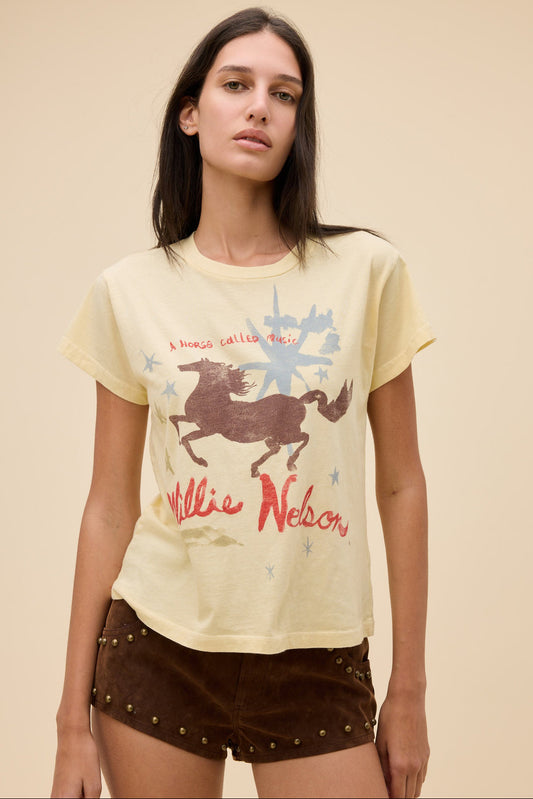 DAYDREAMER Willie Nelson Horse Called Music Solo Tee-The Shop Laguna Beach