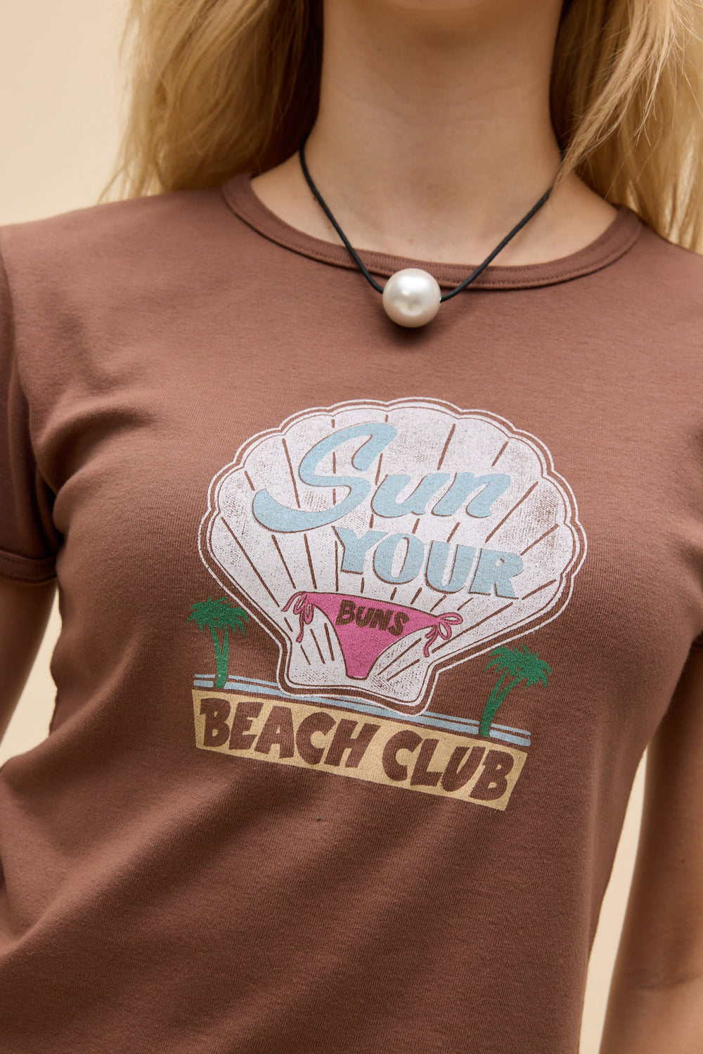 DAYDREAMER Sun Your Buns Slim Ringer Tee-The Shop Laguna Beach