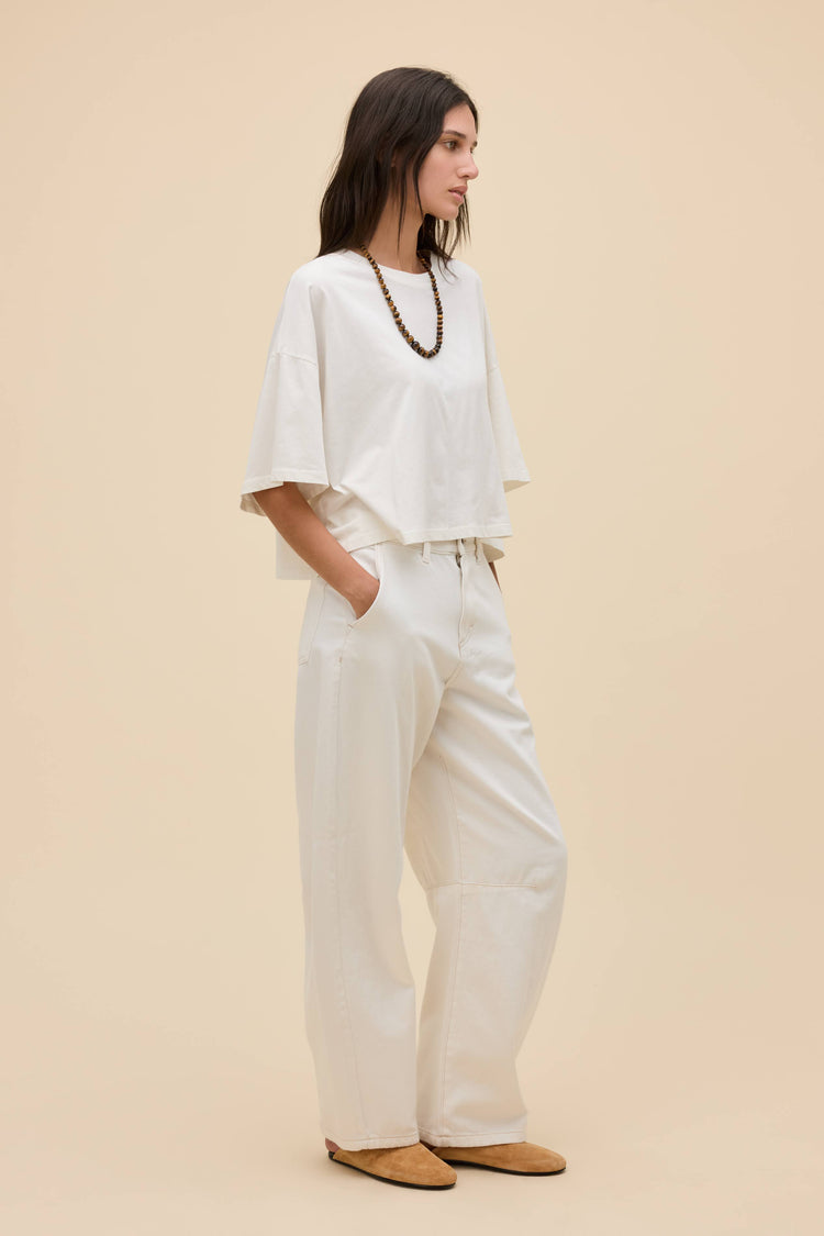 DAYDREAMER Solid Cropped O/S Tee-The Shop Laguna Beach