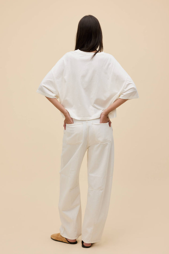 DAYDREAMER Solid Cropped O/S Tee-The Shop Laguna Beach