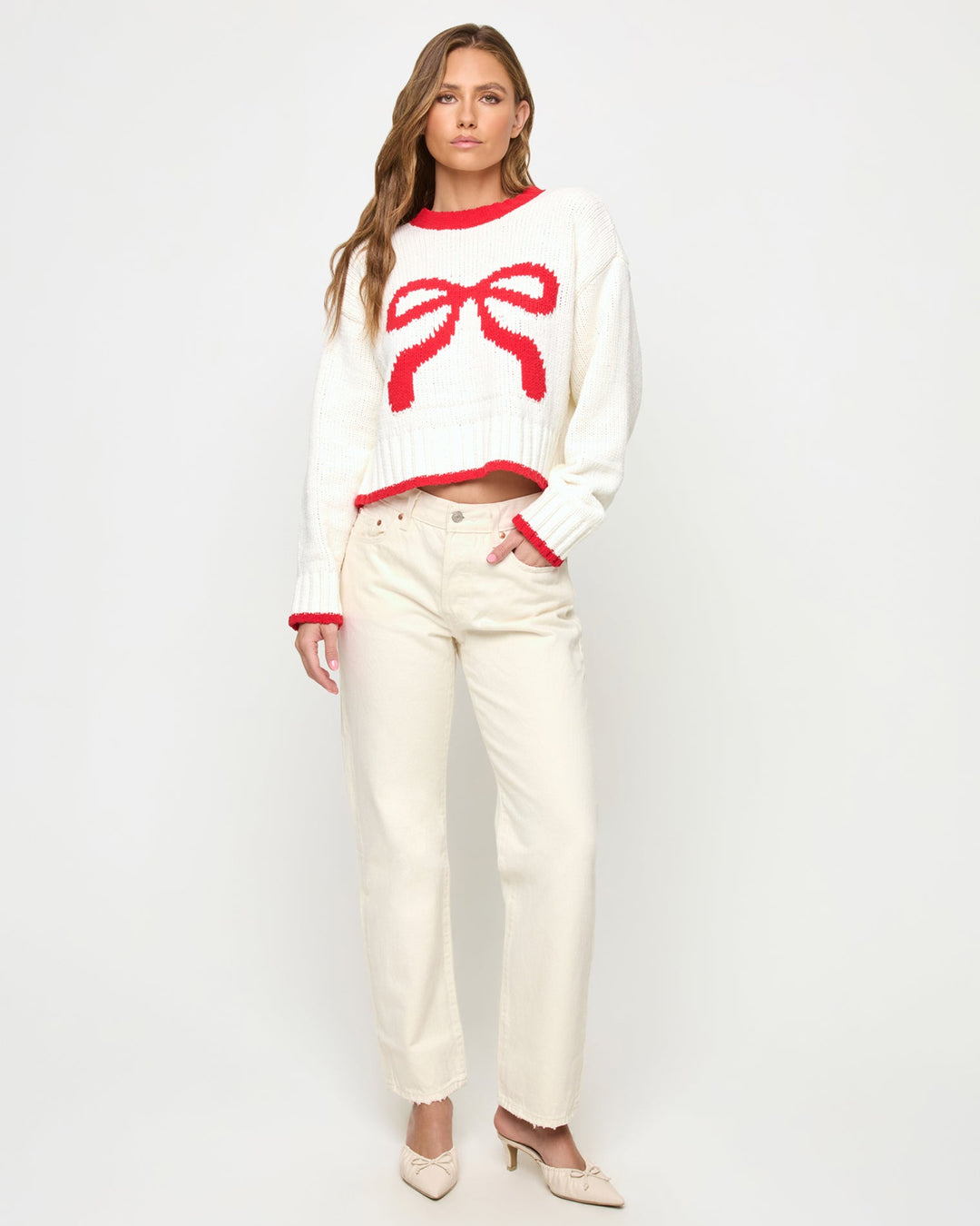 LSPACE Take A Bow Sweater-The Shop Laguna Beach