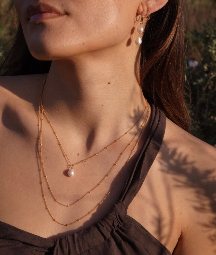 MAY MARTIN Dotted Pearl Pendant Necklace-The Shop Laguna Beach