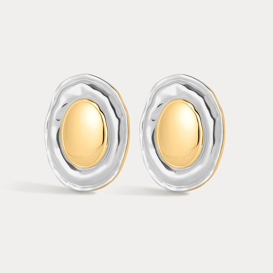 LUV AJ The Formentera Two-Toned Studs-The Shop Laguna Beach