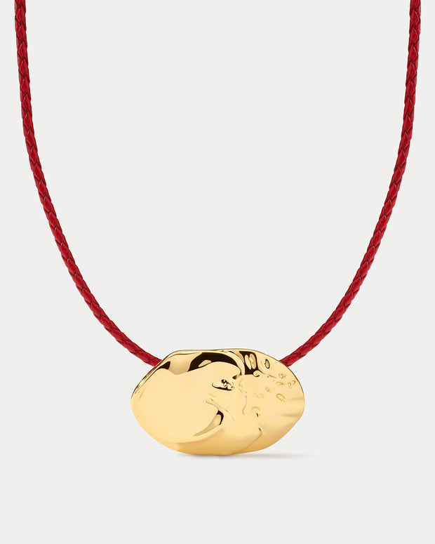 LUV AJ Granada Disc Necklace