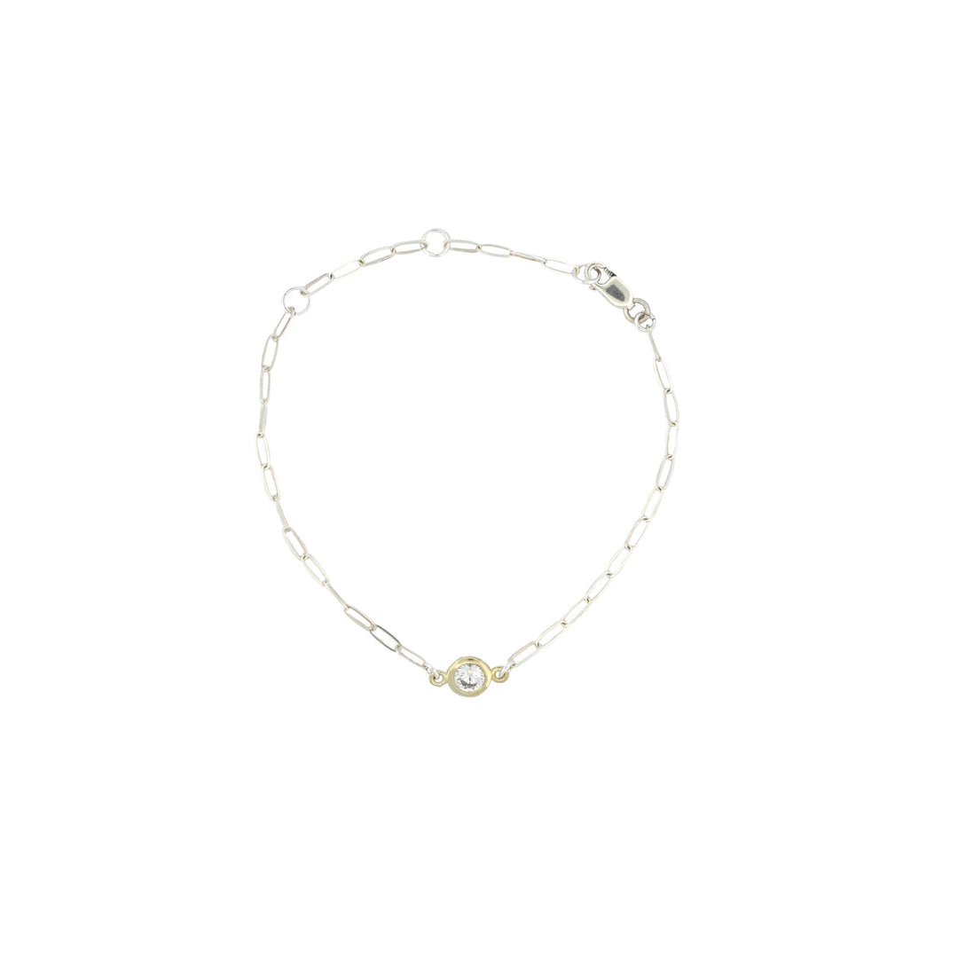 MAY MARTIN Two-Tone CZ Bracelet-The Shop Laguna Beach