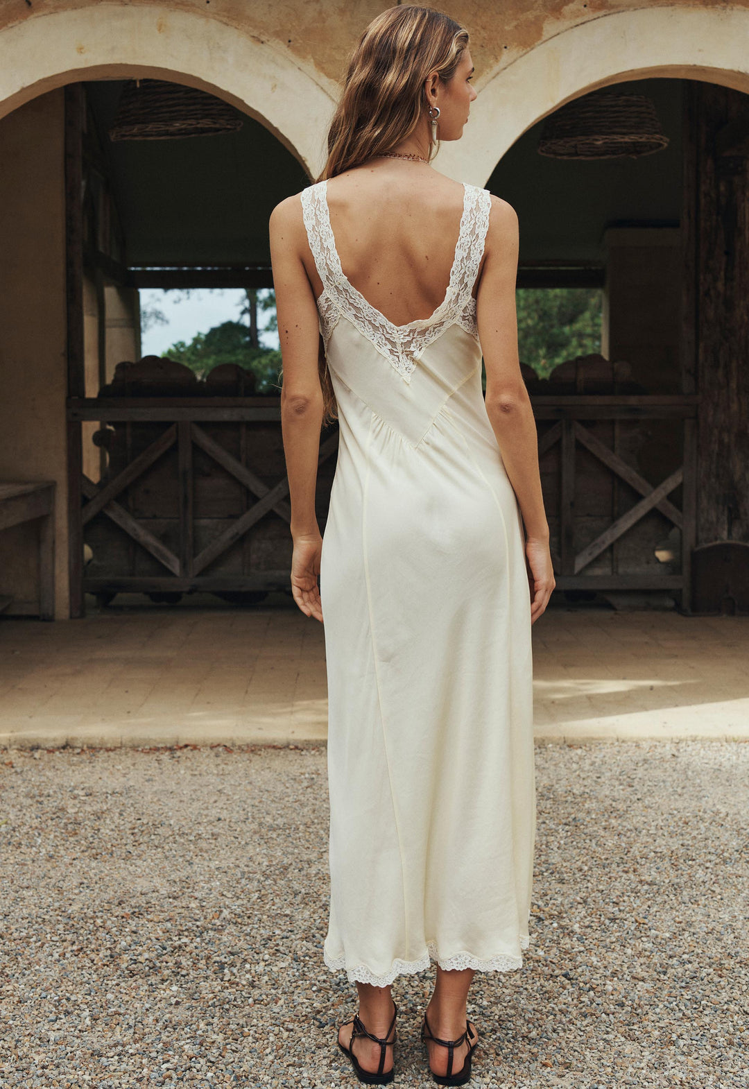 SPELL • VINTAGIA Vina Lace Slip Dress-The Shop Laguna Beach