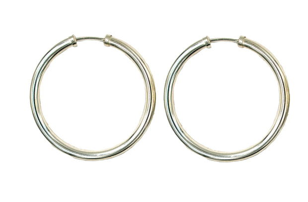 PARADIGM Vita Sterling Silver Hoops - Large (34mm)