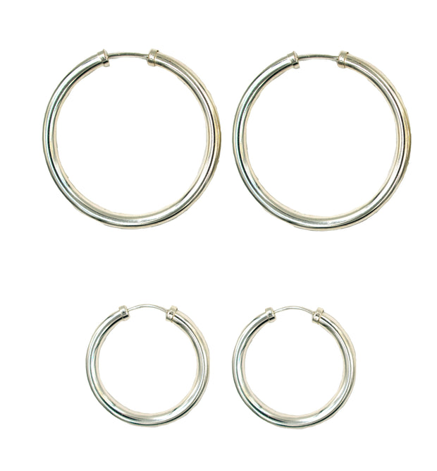 PARADIGM Vita Sterling Silver Hoops - Small (24mm)-The Shop Laguna Beach