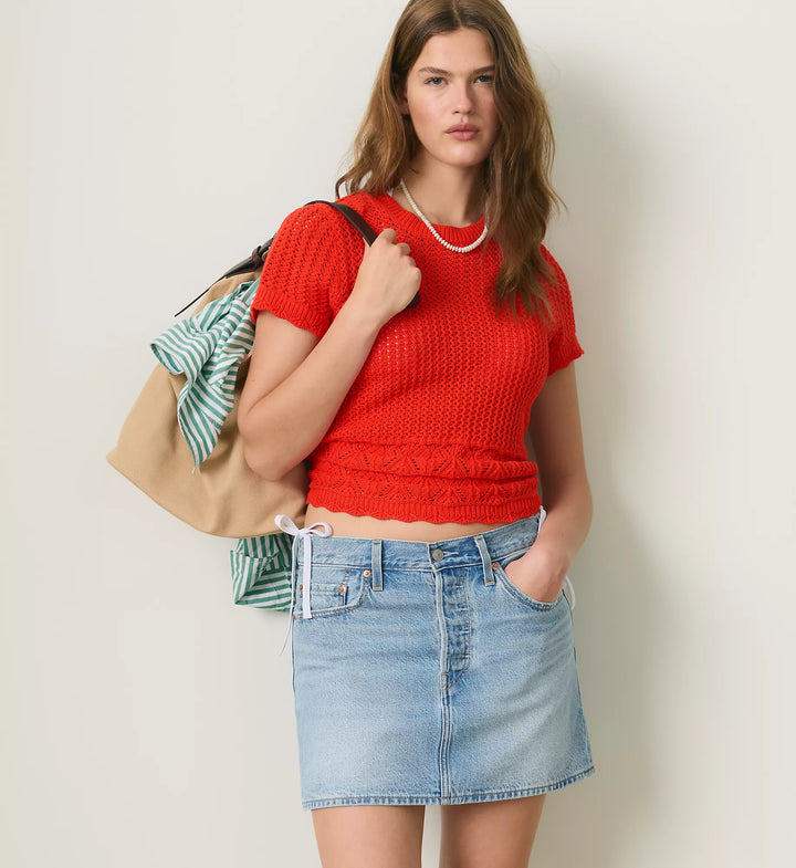 LEVI'S Icon Denim Mini Skirt - Aligned Smoke