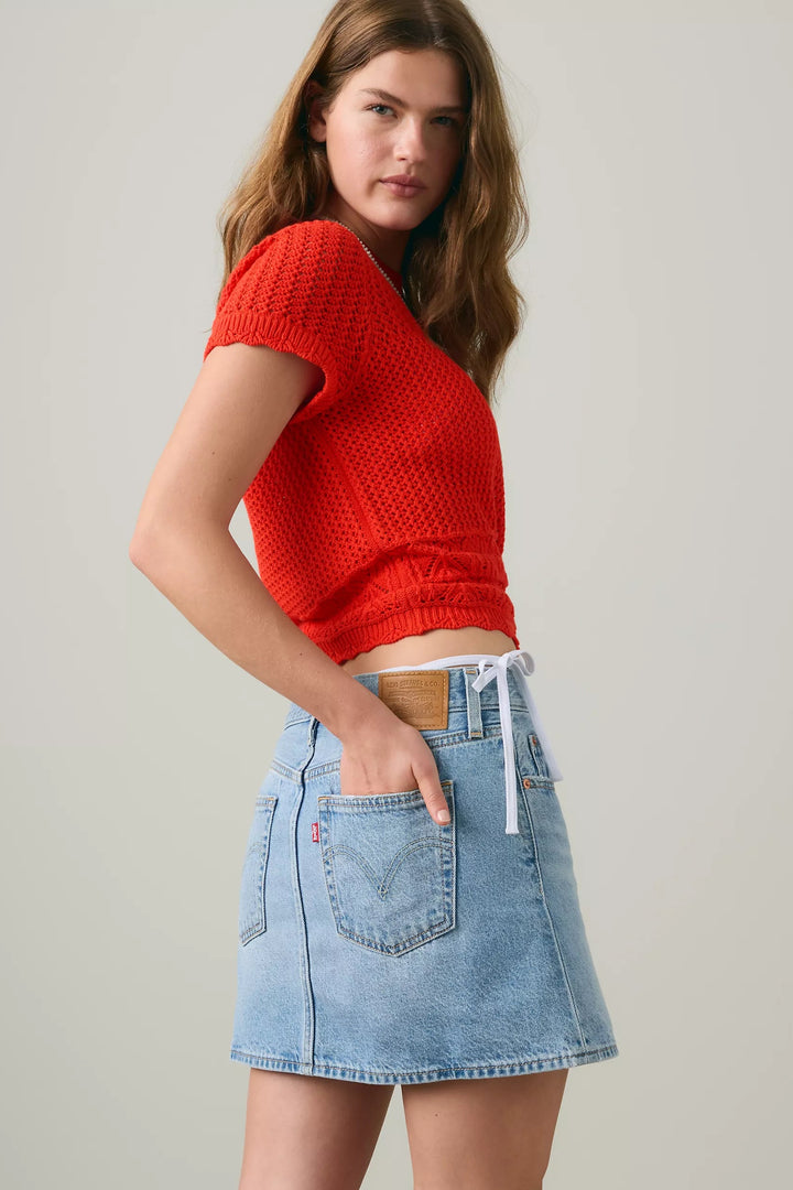 LEVI'S Icon Denim Mini Skirt - Aligned Smoke