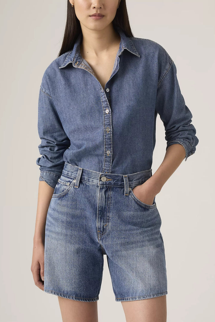 LEVI'S High Rise Baggy Denim Short - Worn Memory