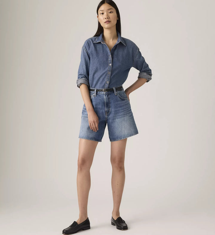 LEVI'S High Rise Baggy Denim Short - Worn Memory