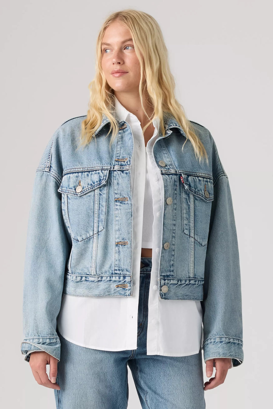 LEVI'S Loose Cropped Denim Jacket - Sunny Season