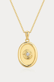 LUV AJ Wave Bezel Locket Necklace