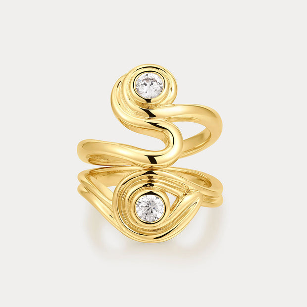 LUV AJ Wave Ring Set (Size 7)