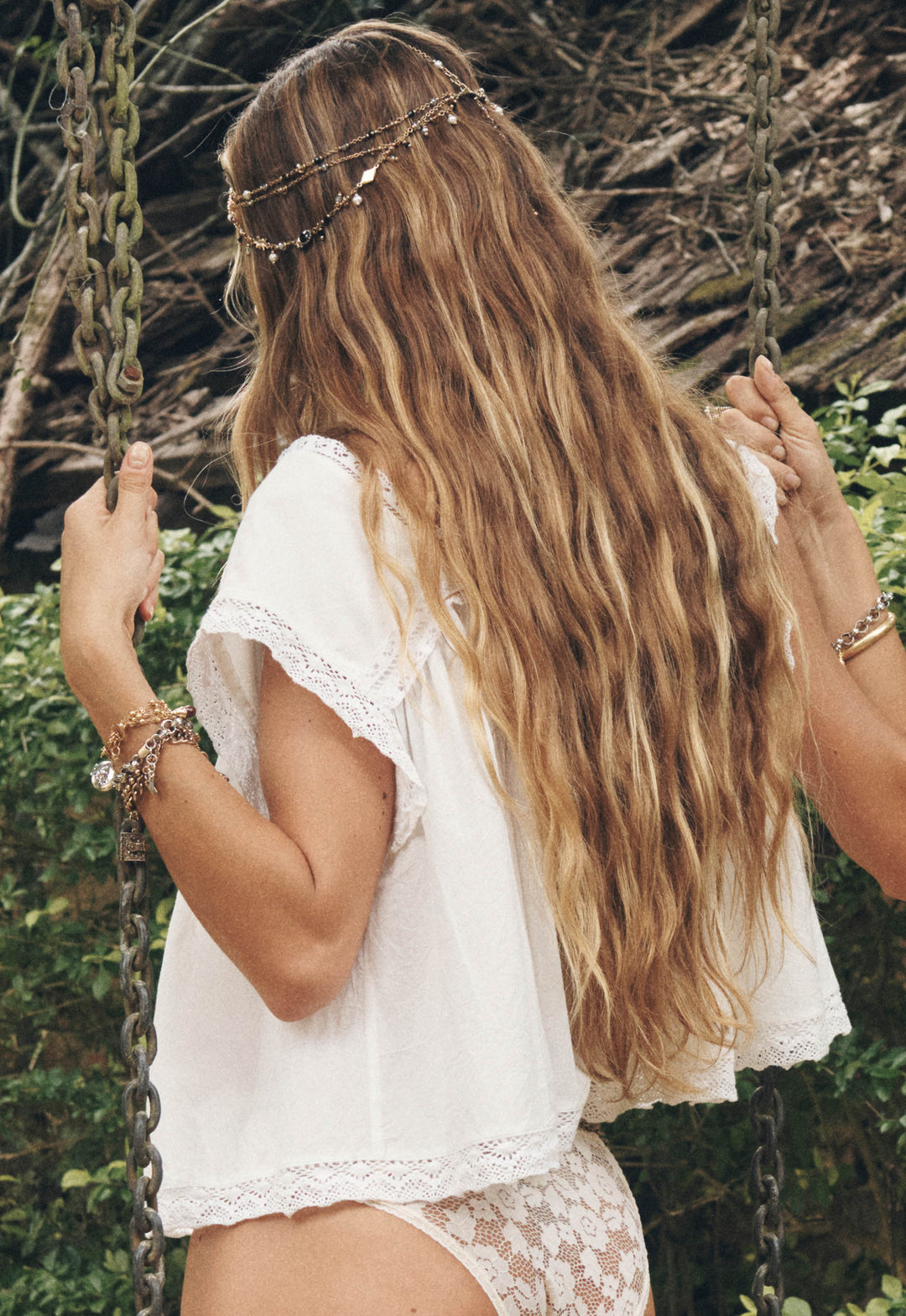 SPELL • VINTAGIA Young at Heart Crop Blouse