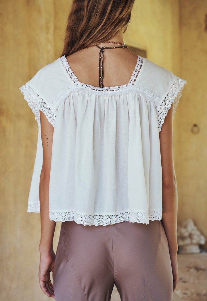 SPELL • VINTAGIA Young at Heart Crop Blouse