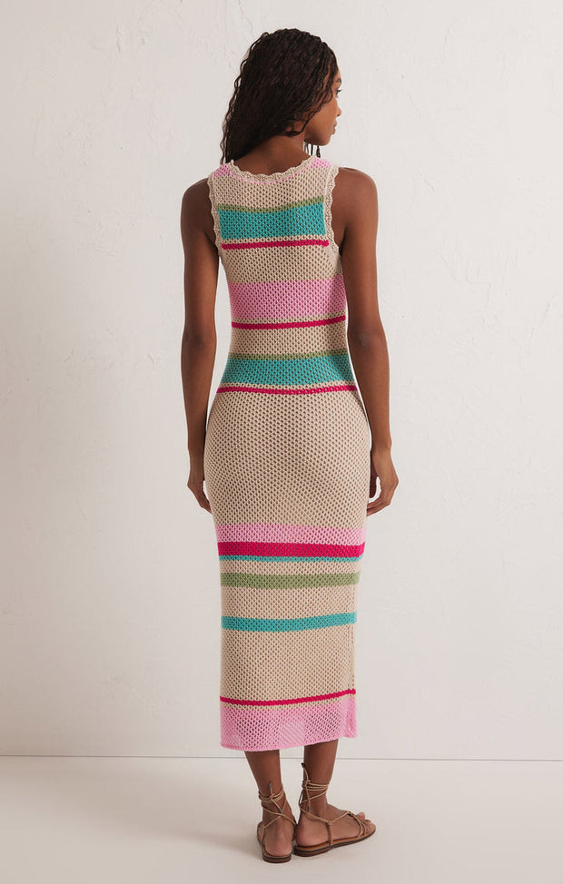 Z SUPPLY Ibiza Striped Crochet Knit Dress-The Shop Laguna Beach