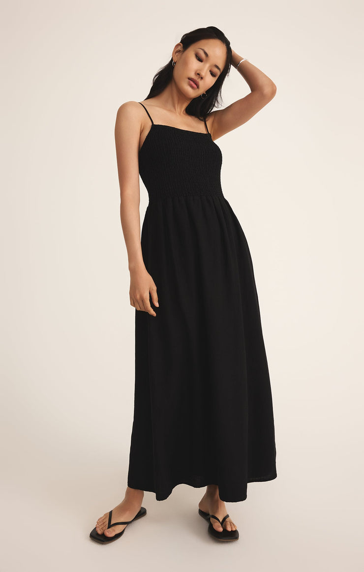 Z SUPPLY Bayside Smocked Linen Dress - More Colors Available-The Shop Laguna Beach