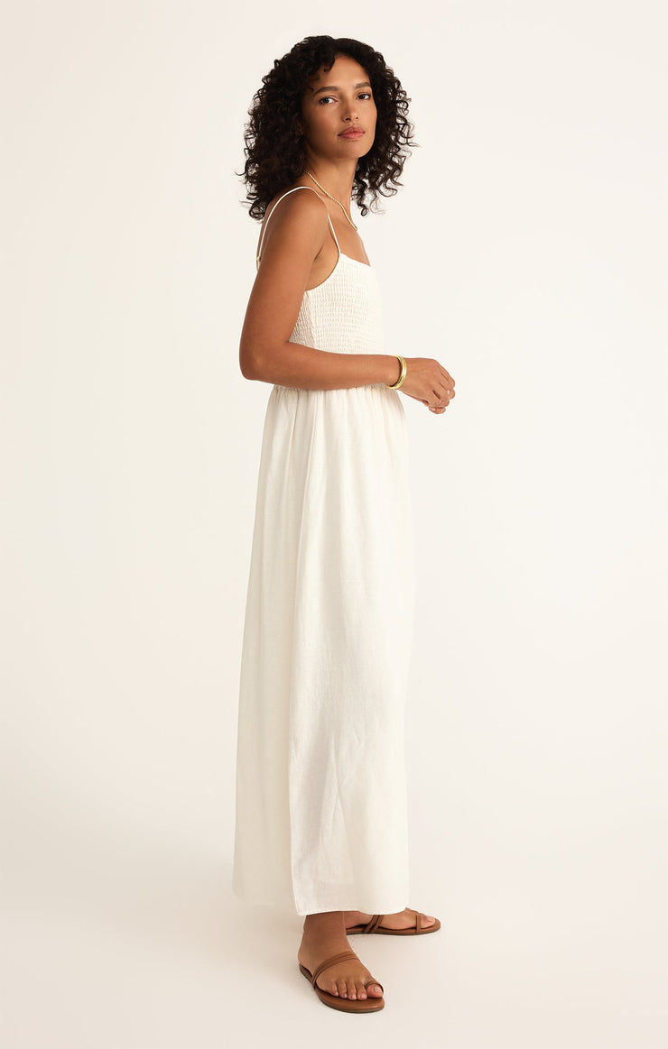 Z SUPPLY Bayside Smocked Linen Dress - More Colors Available-The Shop Laguna Beach
