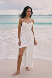 Z SUPPLY Citadelle Embroidered Linen Maxi Dress
