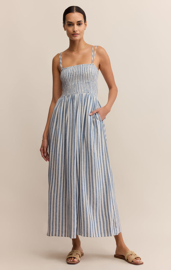 Z SUPPLY Nadine Striped Midi Dress-The Shop Laguna Beach