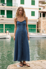 Z SUPPLY Angel Eyes Denim Midi Dress-The Shop Laguna Beach