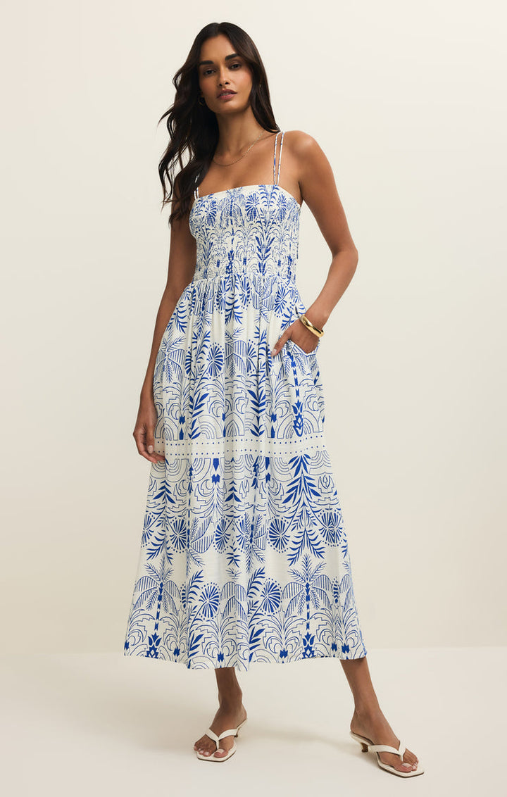 Z SUPPLY Nadine Airy Palm Maxi Dress-The Shop Laguna Beach