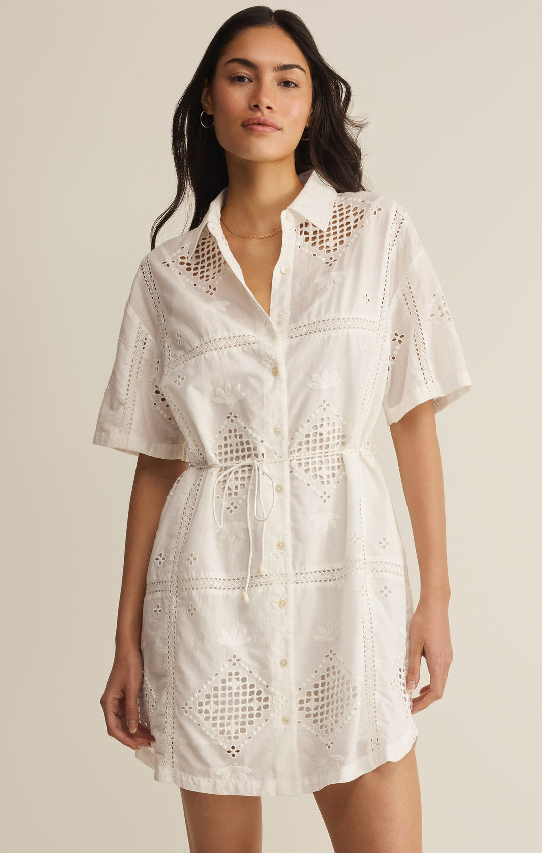 Z SUPPLY Annabelle Eyelet Shirt Dress