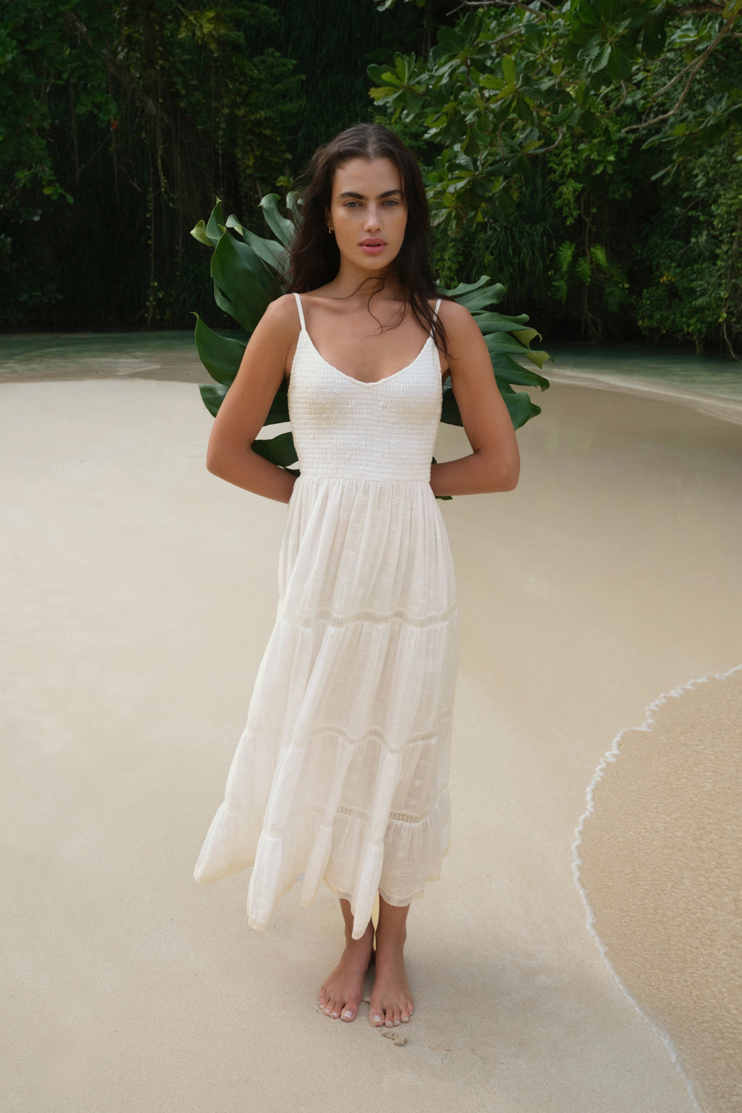 Z SUPPLY Behati Eyelet Midi Dress
