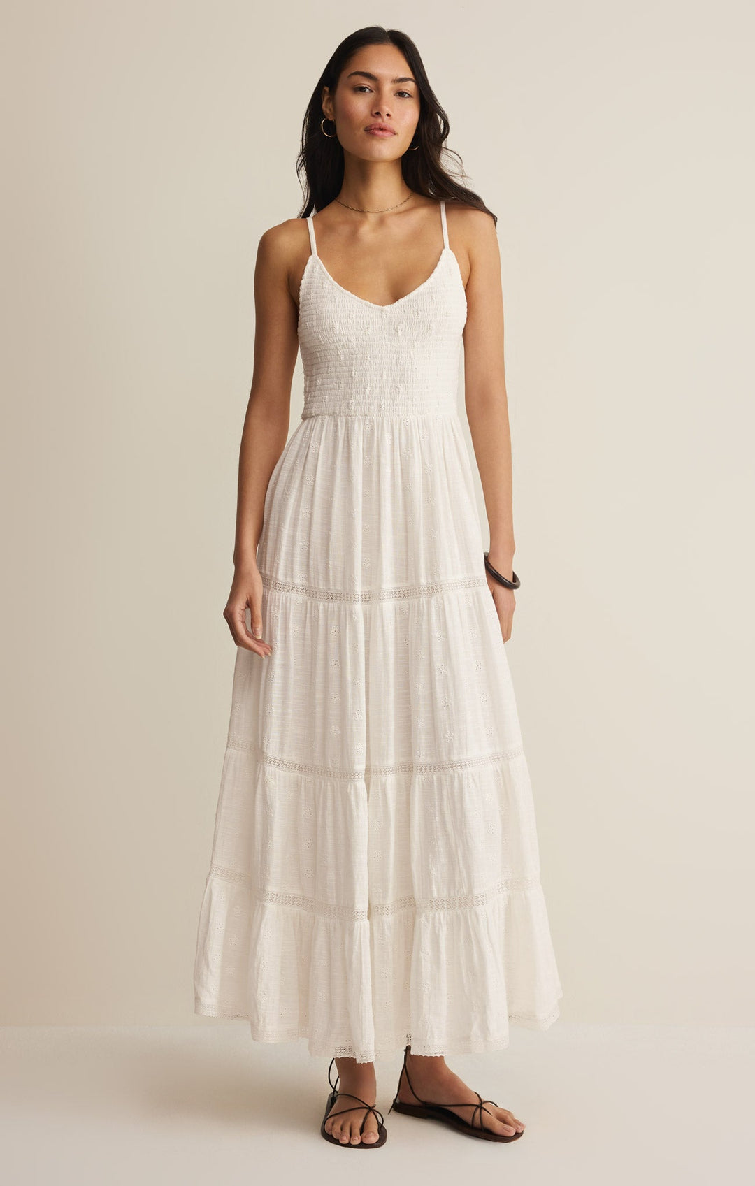 Z SUPPLY Behati Eyelet Midi Dress