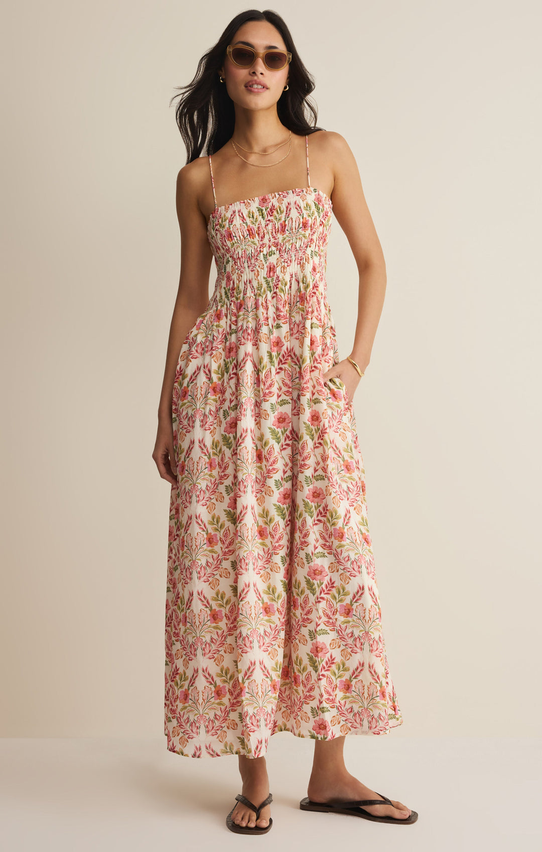 Z SUPPLY Cornelia Ami Floral Midi Dress
