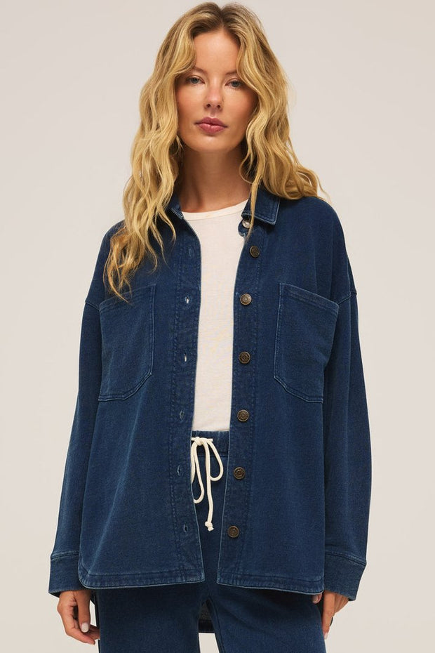 Z SUPPLY All Day Knit Denim Jacket-The Shop Laguna Beach