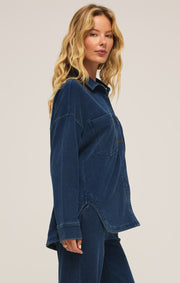 Z SUPPLY All Day Knit Denim Jacket-The Shop Laguna Beach