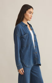 Z SUPPLY All Day Knit Denim Jacket-The Shop Laguna Beach