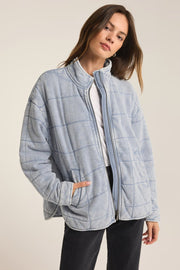 Z SUPPLY Bonfire Knit Denim Jacket-The Shop Laguna Beach