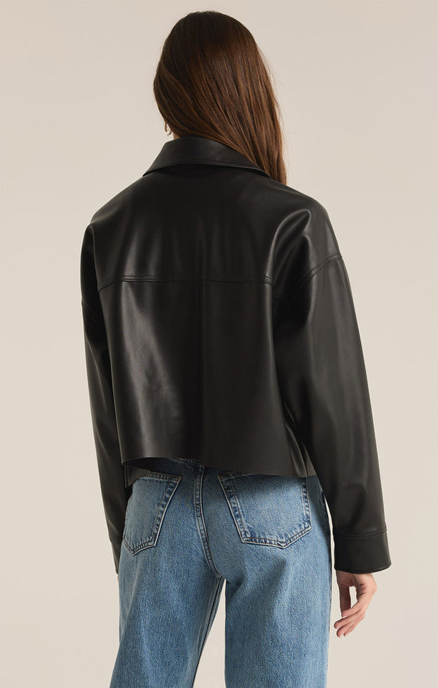 Z SUPPLY All Day Faux Leather Jacket-The Shop Laguna Beach