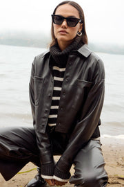 Z SUPPLY All Day Faux Leather Jacket-The Shop Laguna Beach