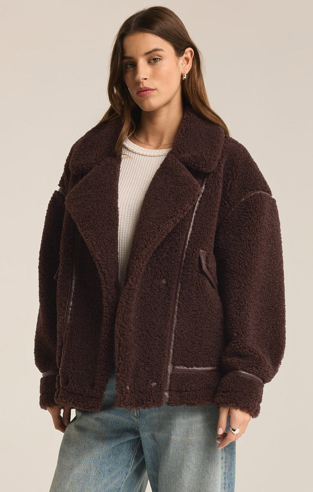 Z SUPPLY Ari Sherpa Coat Jacket-The Shop Laguna Beach