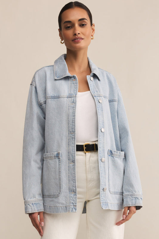 Z SUPPLY On the Road Relaxed Denim Jacket-The Shop Laguna Beach