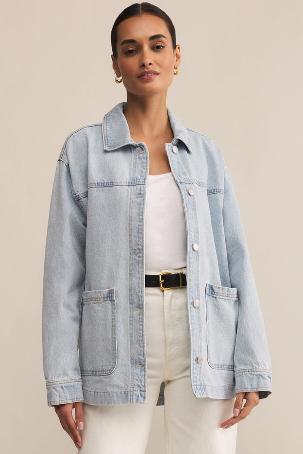 Z SUPPLY On the Road Relaxed Denim Jacket-The Shop Laguna Beach