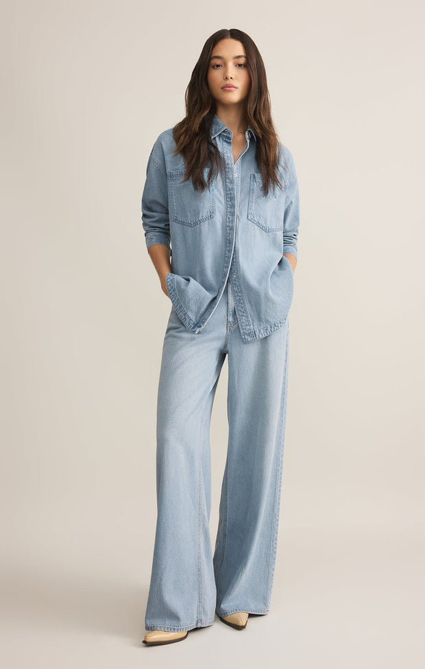 Z SUPPLY Mia Soft Luxe Denim Pant-The Shop Laguna Beach